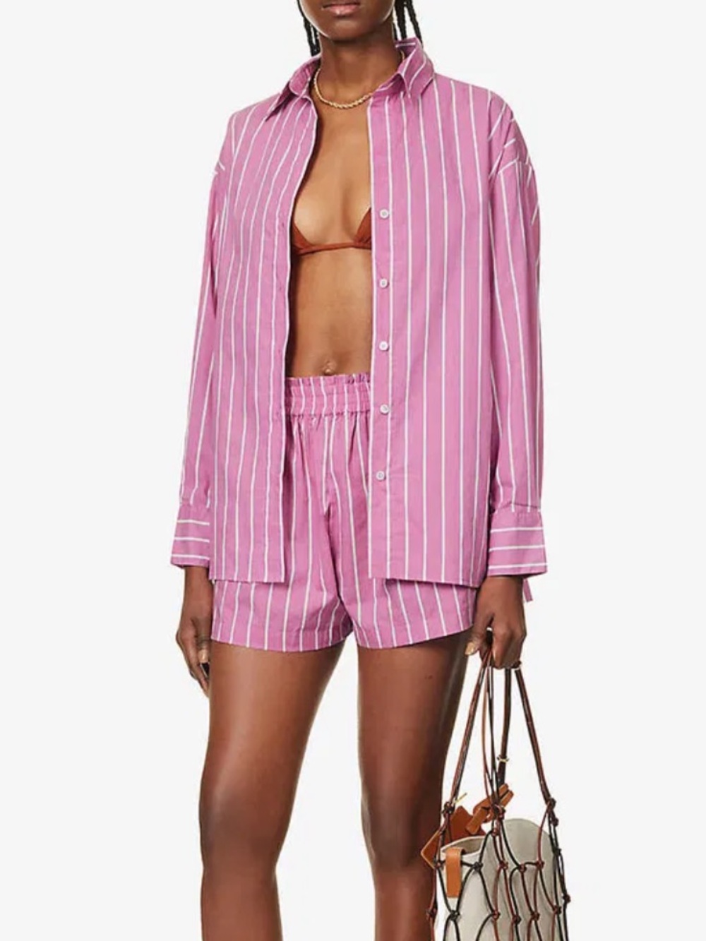 Faithfull the Brand Elva Striped Short and Button Down Set
